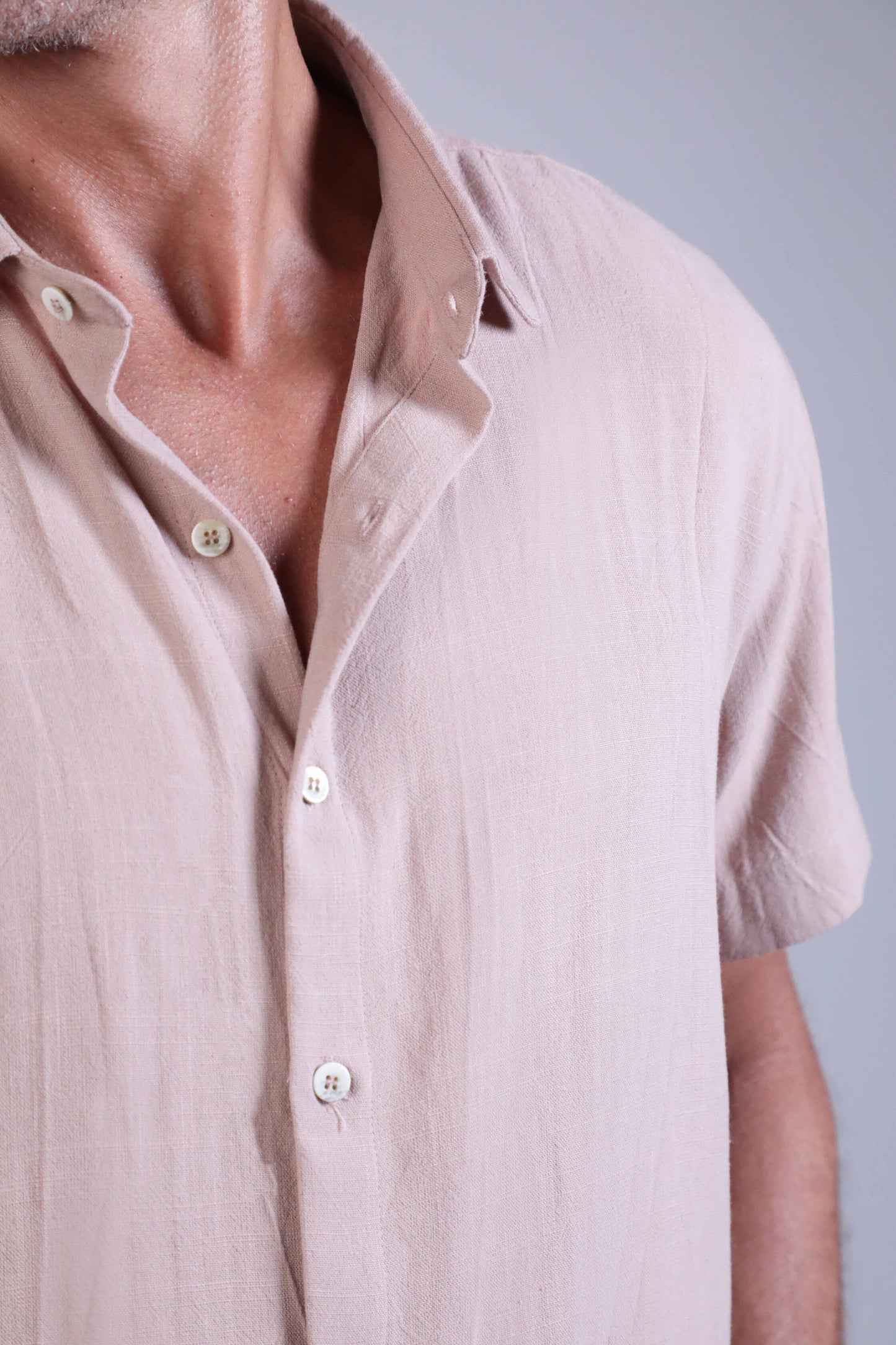 Camisa Linho Manga Curta
