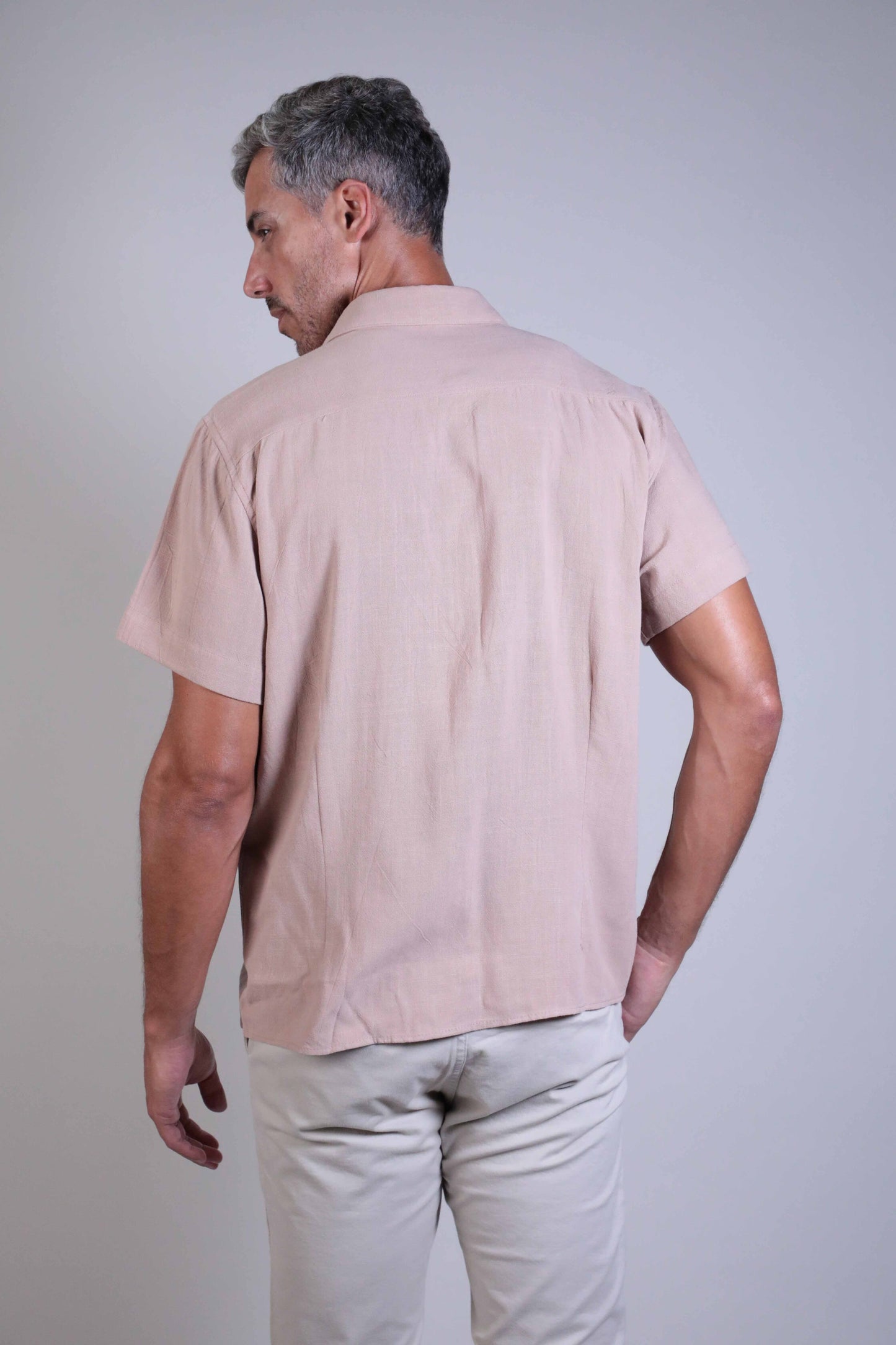 Camisa Linho Manga Curta