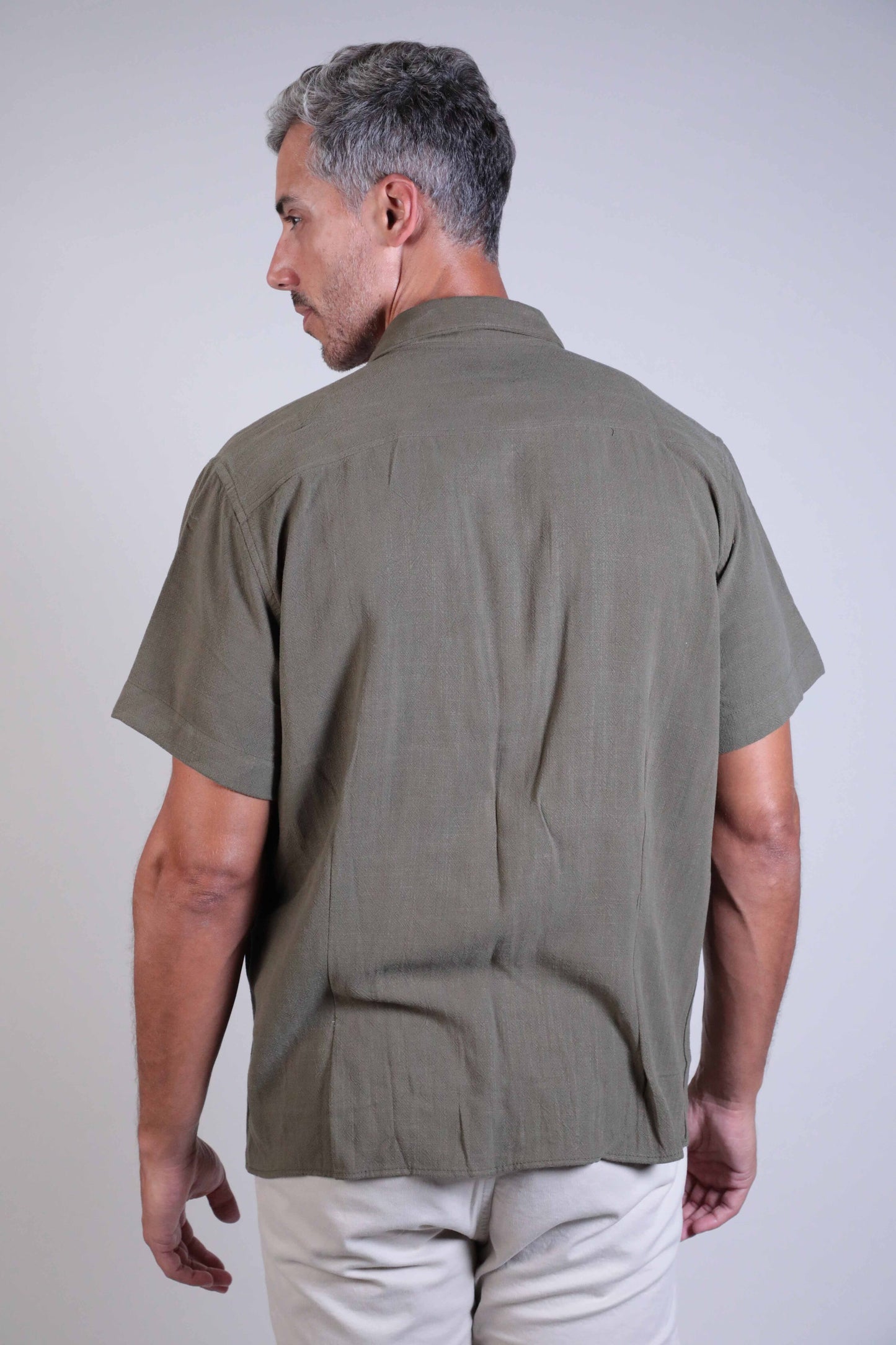 Camisa Linho Manga Curta