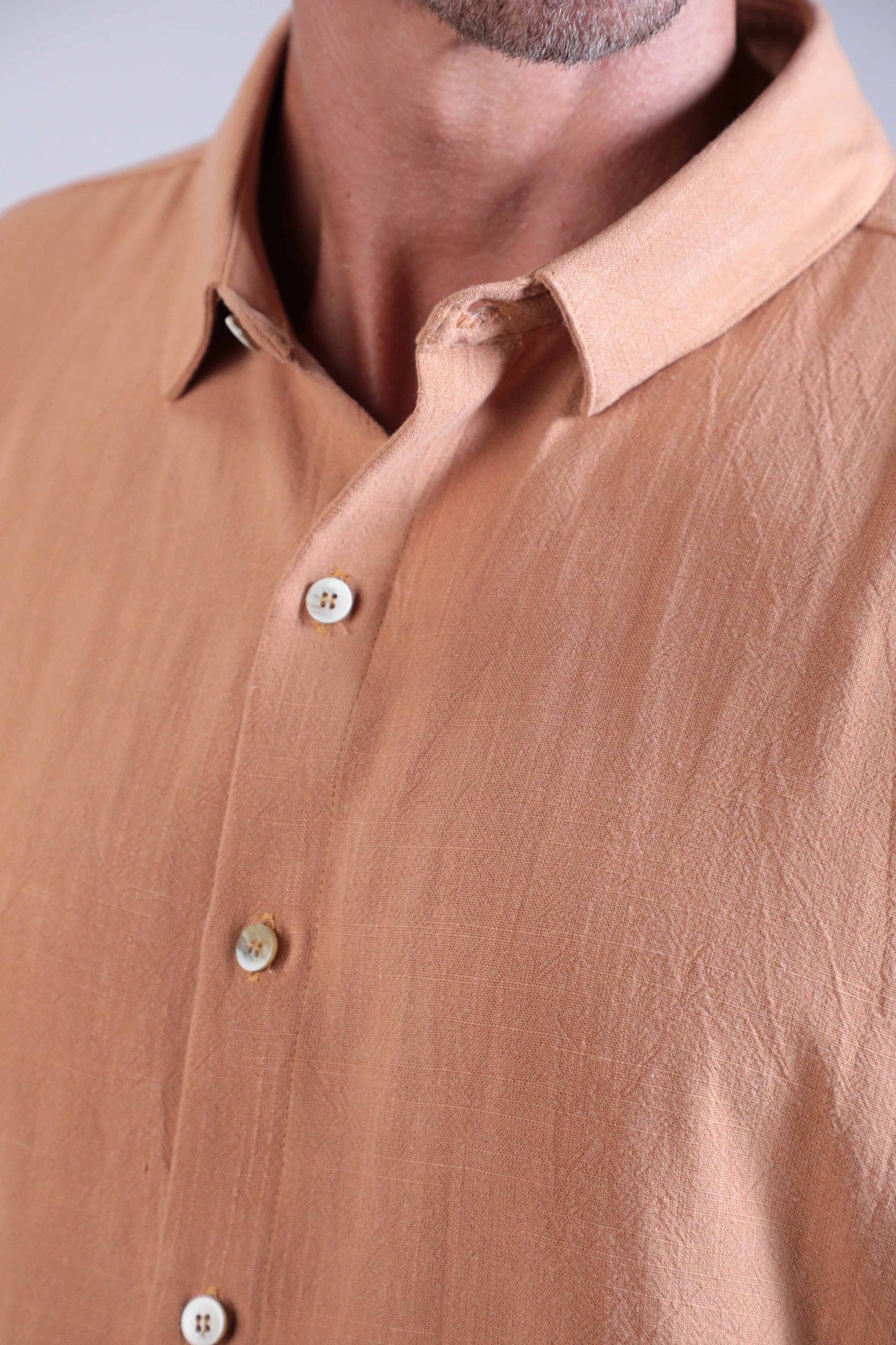 Camisa Linho Manga Curta